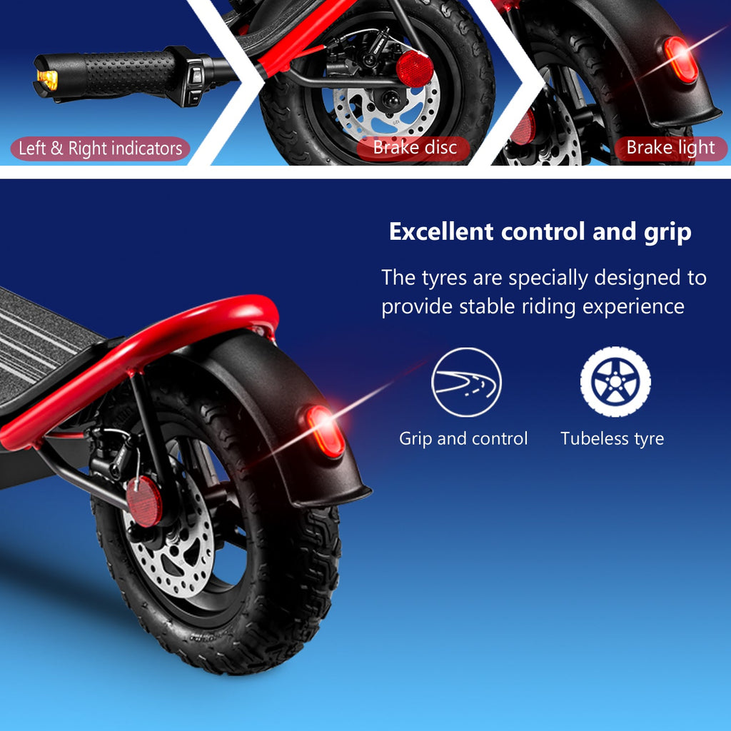 Apachie 500W Pro Edition Adult Electric Scooter - RED